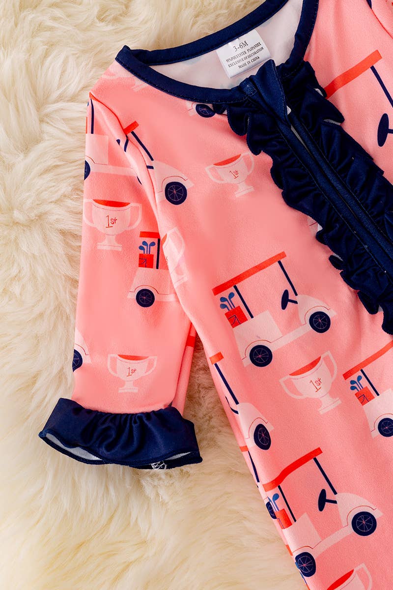 Kids Charm Online - Wholesale Jumpsuit - Baby -  GOLF PRINTED BABY BODYSUIT W/RUFFLE TRIM. RPG40527 JEAN2