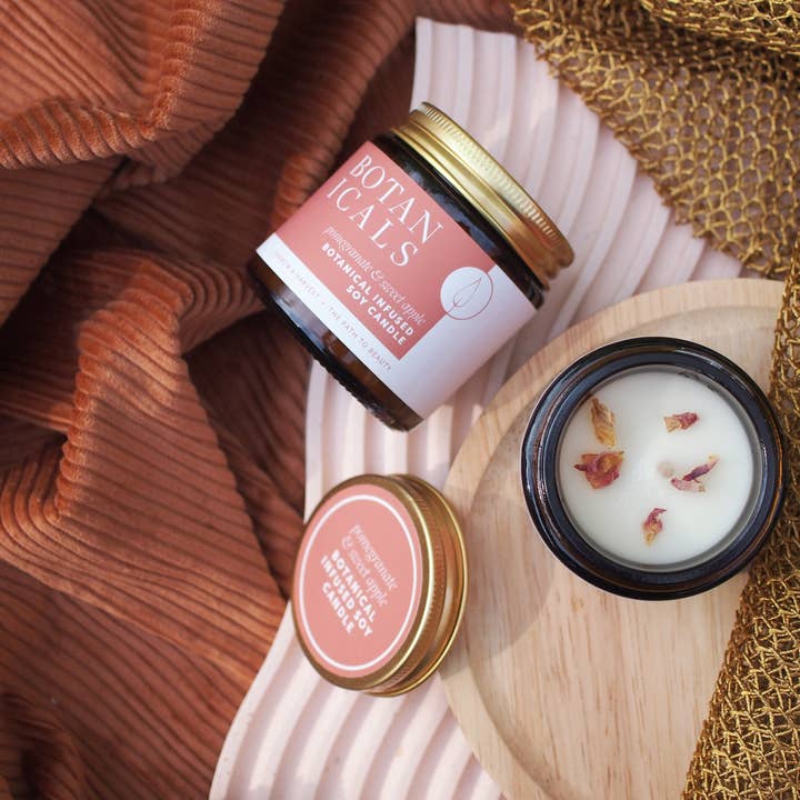 The Path to Beauty - Wholesale Travel candles - Botanicals Mini Candle ~ Pomegranate & Sweet Apple2