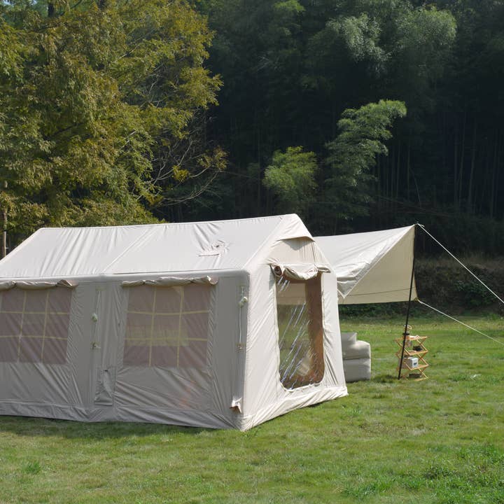 39F Inc. - Wholesale Tent - 9.8x13ft Inflatable Tent with Canopy &Pump Army Green&Beige12