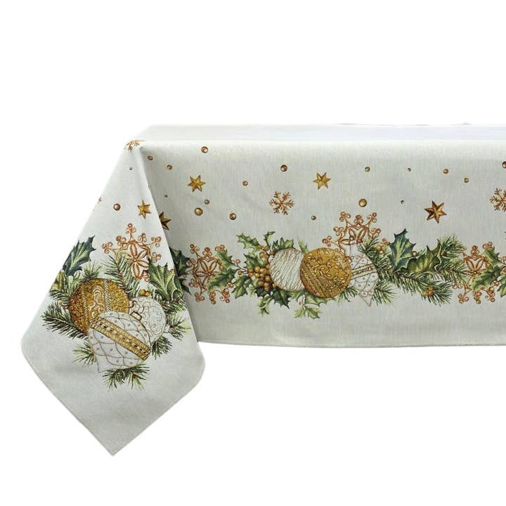 Juledug Gold Holly Lurex i Gobelin for engroshandel hos Lunaria Lab