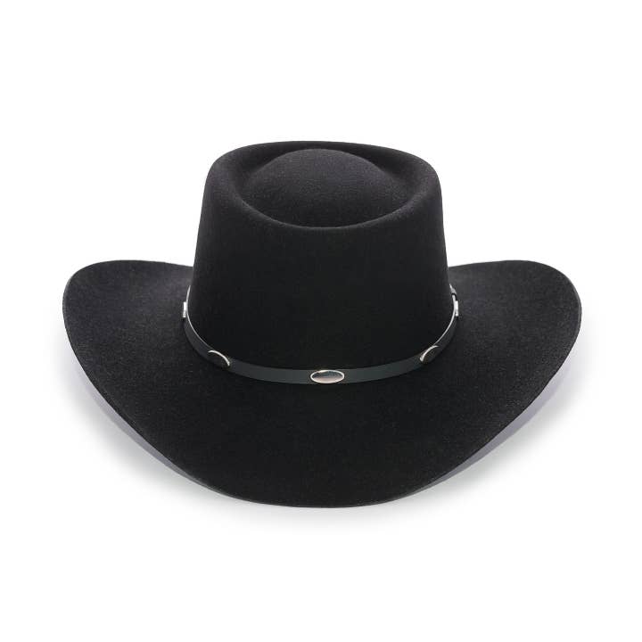 Master Hatters of Texas - Wholesale Cowboy Hat - Unisex - Hold Em Black Gambler Cowboy Hat - Unisex