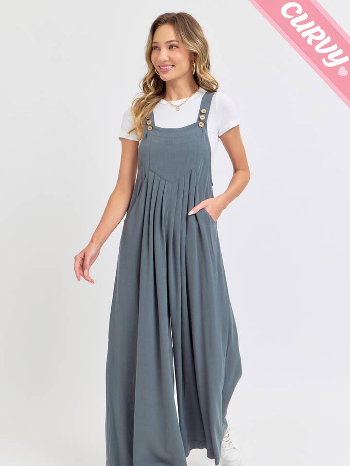 MONO DE PERNERA ANCHA EN GENERAL DE TALLA GRANDE CON CORREA AJUSTABLE para venta al por mayor de Sweet Lovely by Jen