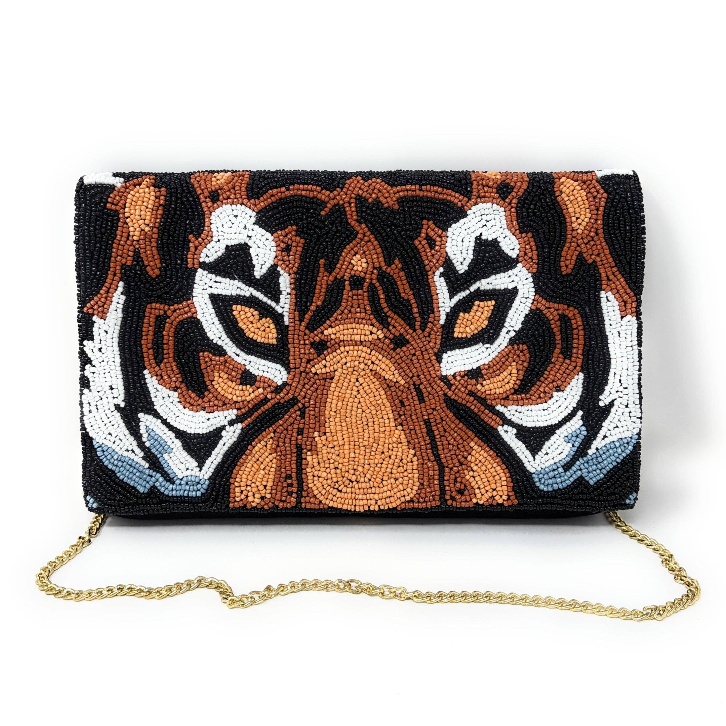 Twine and Love - Wholesale Clutch Bag - Women's - Tiger Beaded Clutch Purse1