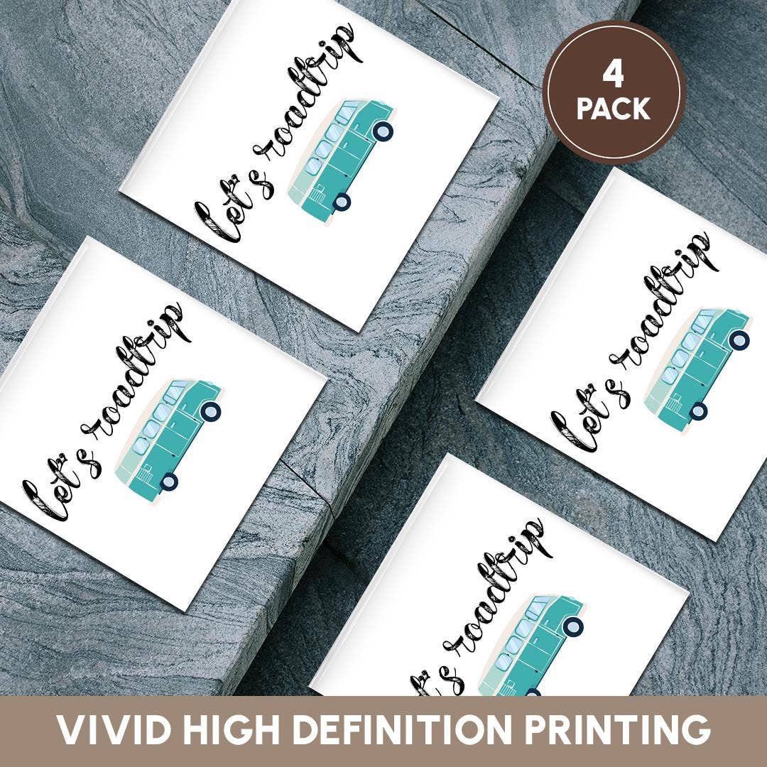 3dRose - Wholesale Coasters - 3dRose, Image of Lets Roadtrip Quote, Coaster5