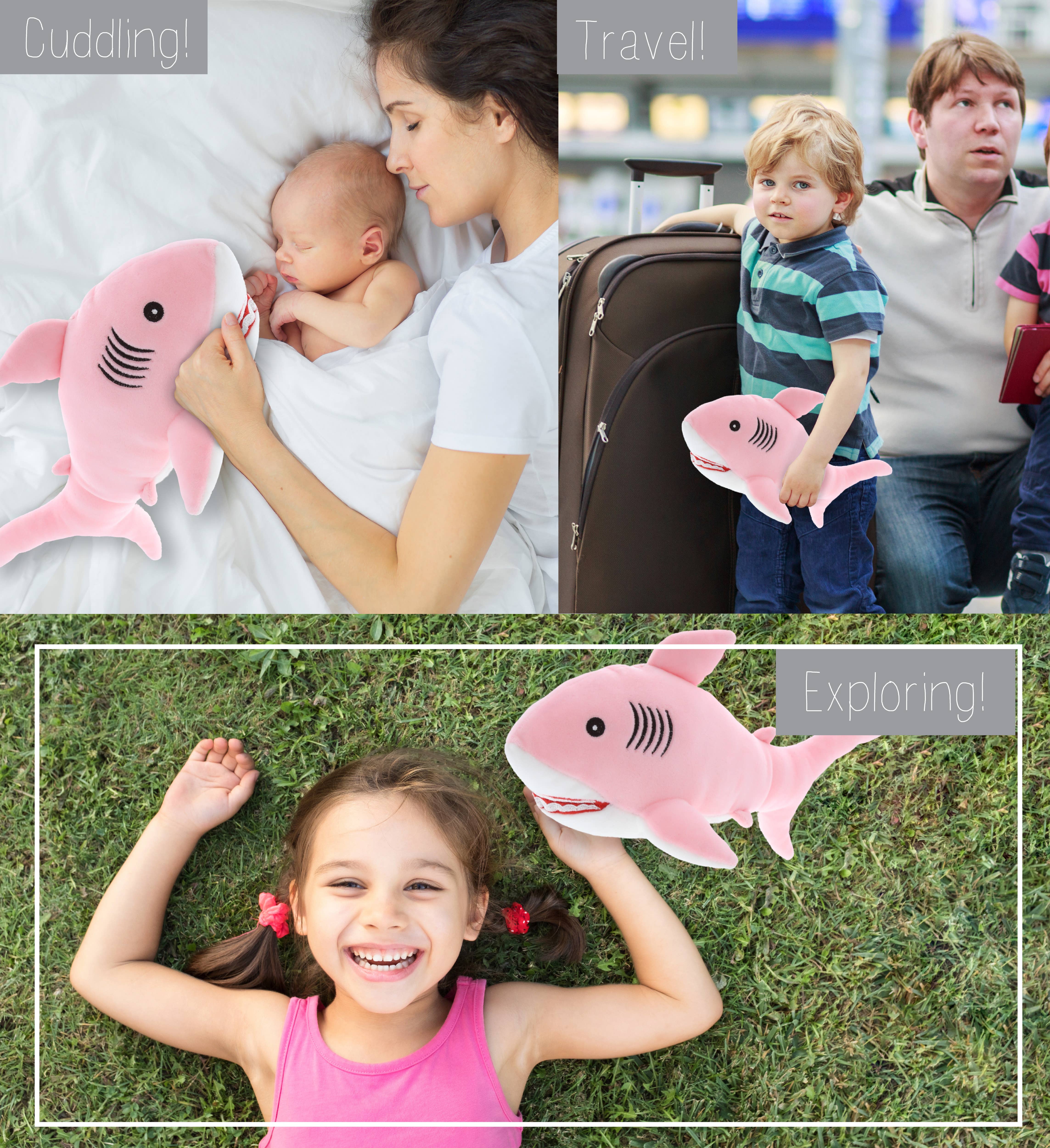 Cota Global – wholesale Stuffed/plush toy – Kids & baby – Baby Soft Plush - Pink Shark2