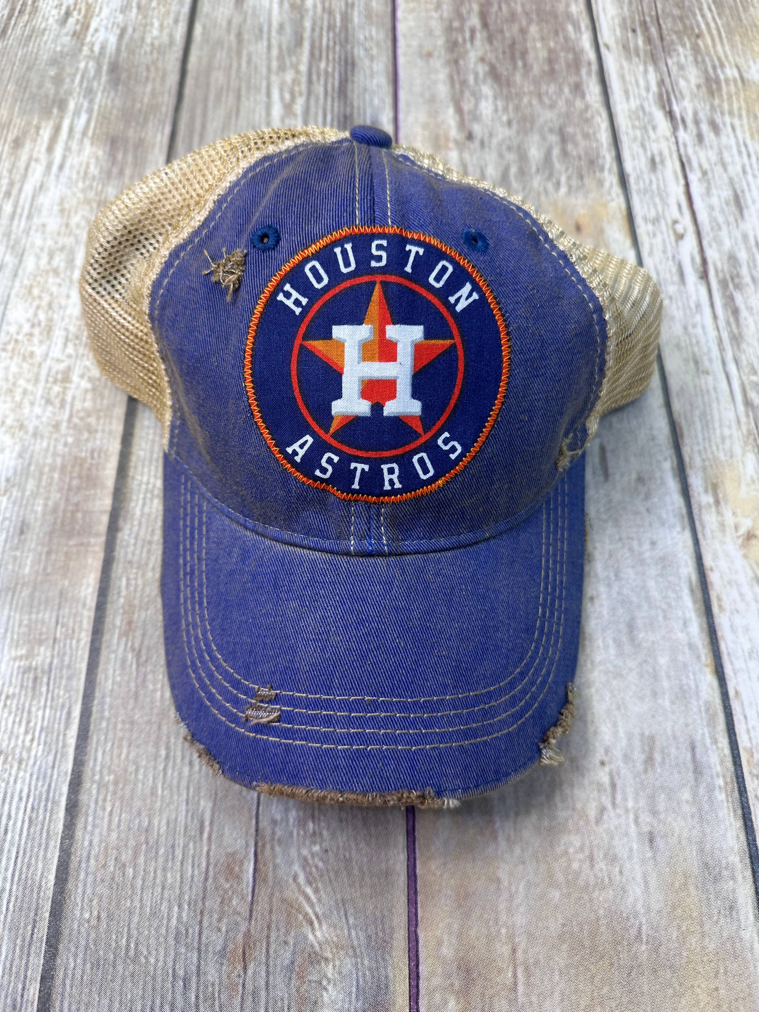 Sweet Texas Treasures - Wholesale Trucker Hat - Unisex - Houston Baseball Circle Dirty Trucker Hat [All Colors]14