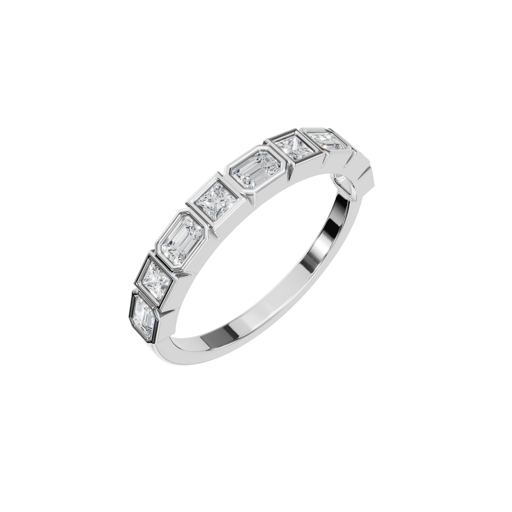 PureYou Jewelry - Wholesale Multi-Stone Ring - 14k Gold .60 Carat Lab Grown Diamond Half Eternity Band Ring10