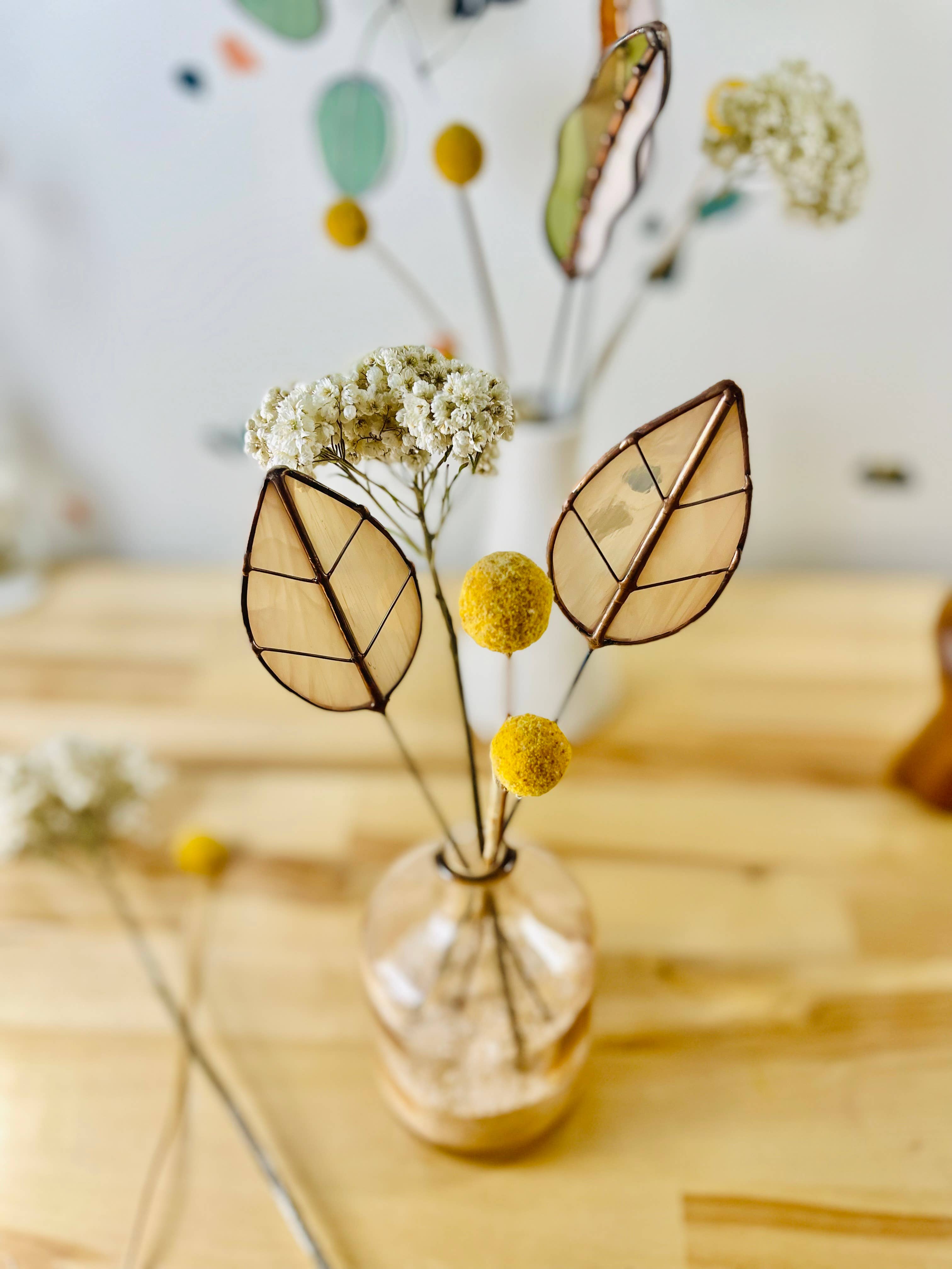 Samara Designs Studio - Vendita all'ingrosso Fiori finti - Stelo Foglia di Vetro Ovale6