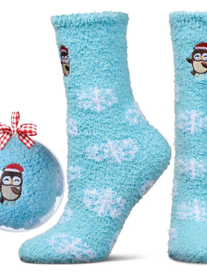 Memoi Owl Mistletoe Cozy Socks for wholesale by Infinity Classics International Inc.