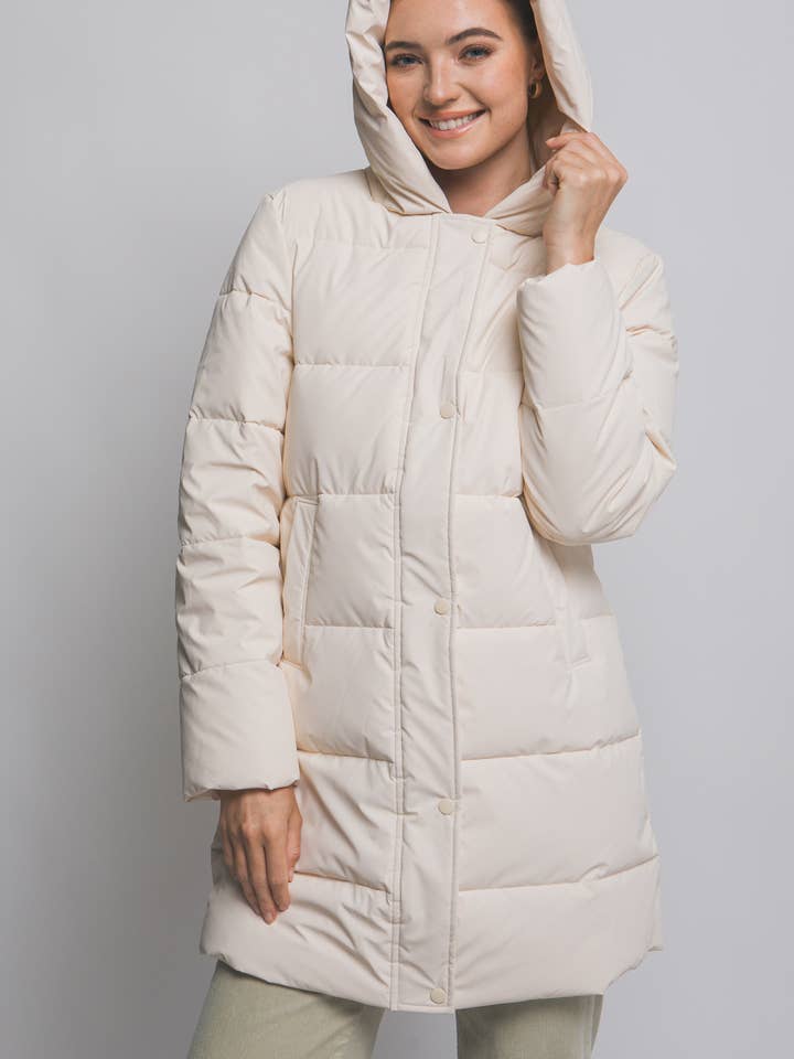',,,,_...._ Hooded Long Quilted Puffer Coat for wholesale by 42POPS