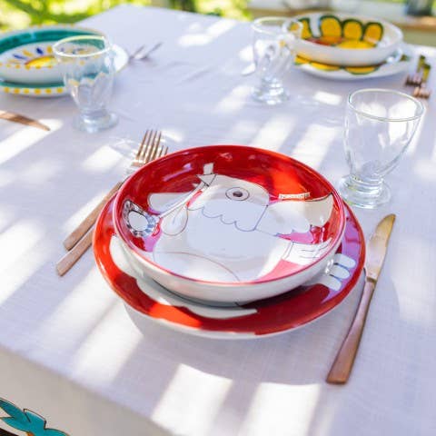 Ceramiche De Simone - Vente Assiette - Assiette ronde Mangiallegro PTCN3