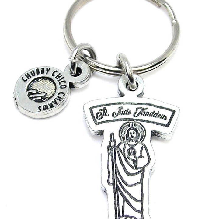 Saint Jude Thaddeus Key Chain for wholesale by Chubby Chico Charms