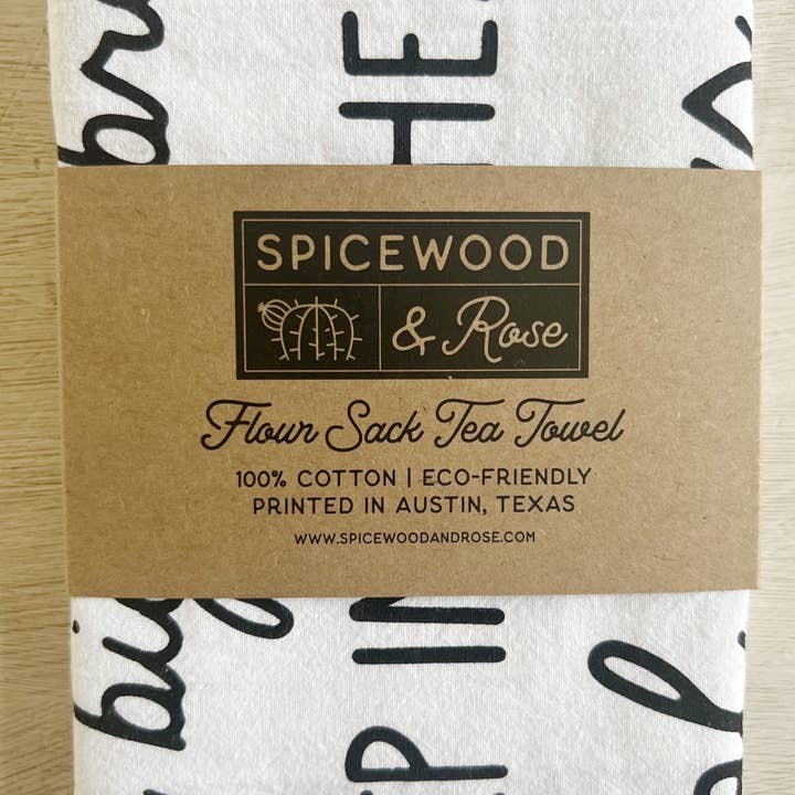 Spicewood & Rose - Wholesale Tea Towel - Somebody in Texas Loves Me Tea Towel - Eco-Friendly