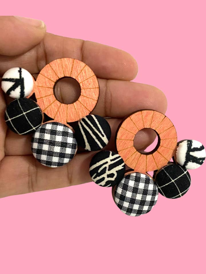 Nube Oorbellen - Blush - Niet zo zoet voor wholesale door Botón de Azúcar