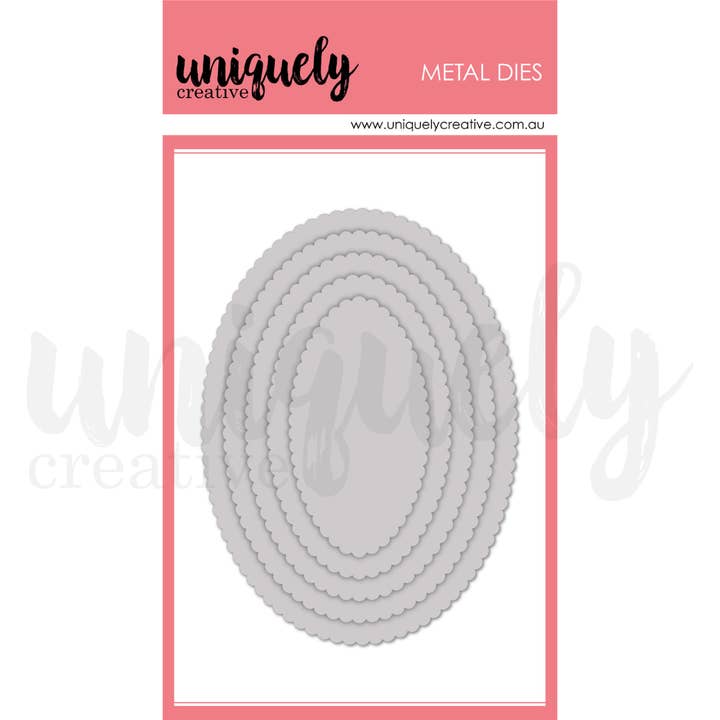 Scalloped Nesting Oval Die for wholesale by Uniquely Creative