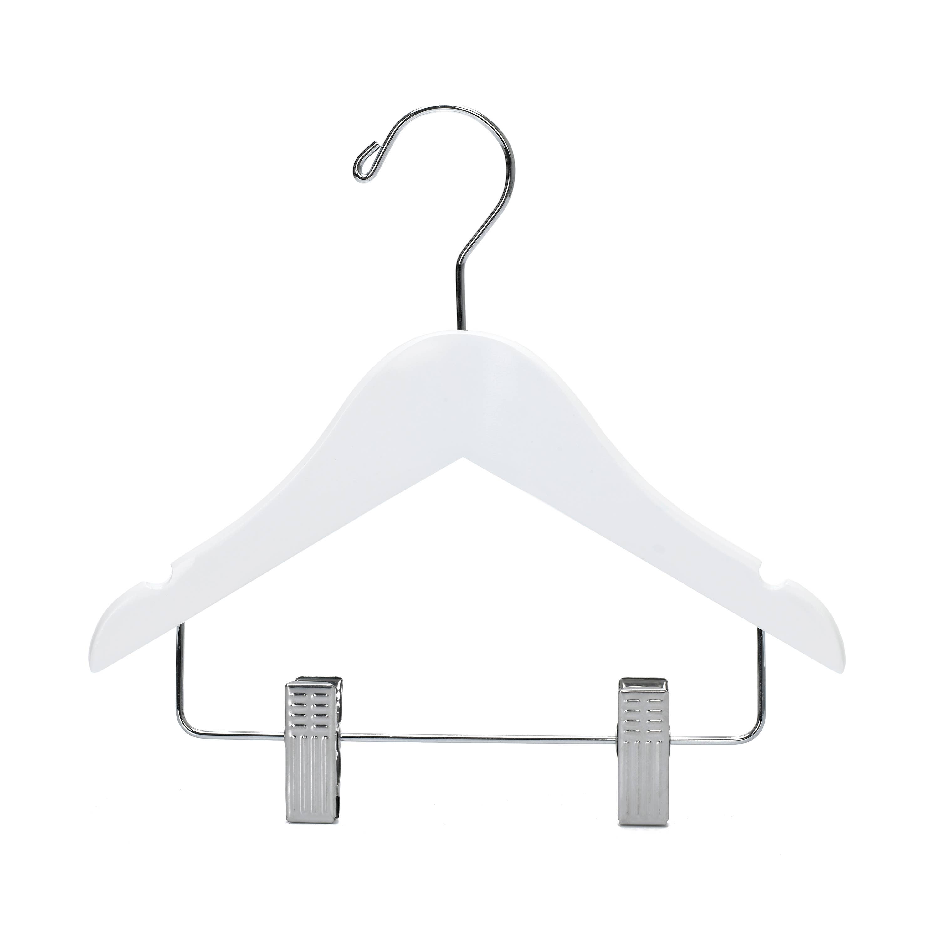 Quality Hangers – Engroshandel Bøjle – WB42 Baby Træ Nederdel Bukser Bøjle, 10 „Hvid - 808