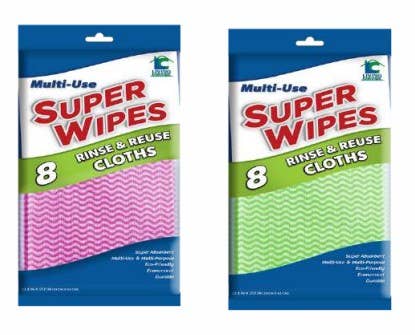 Living Concepts - Wholesale Dishcloth - Super Wipes 8 CT1