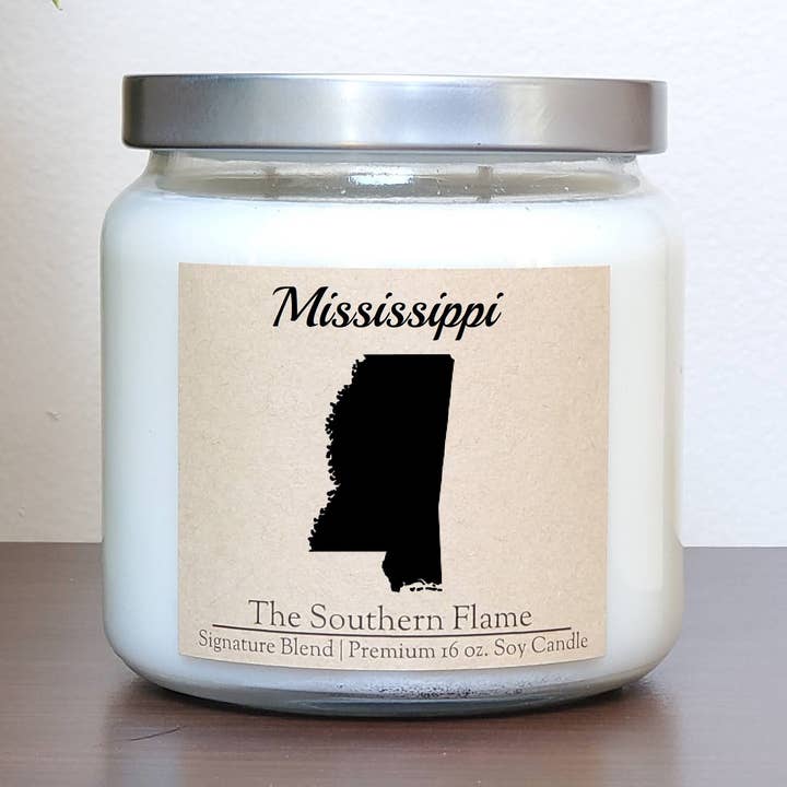 Mississippi State Candle | Homesick Candle | Long Distance Gift for wholesale by The Southern Flame