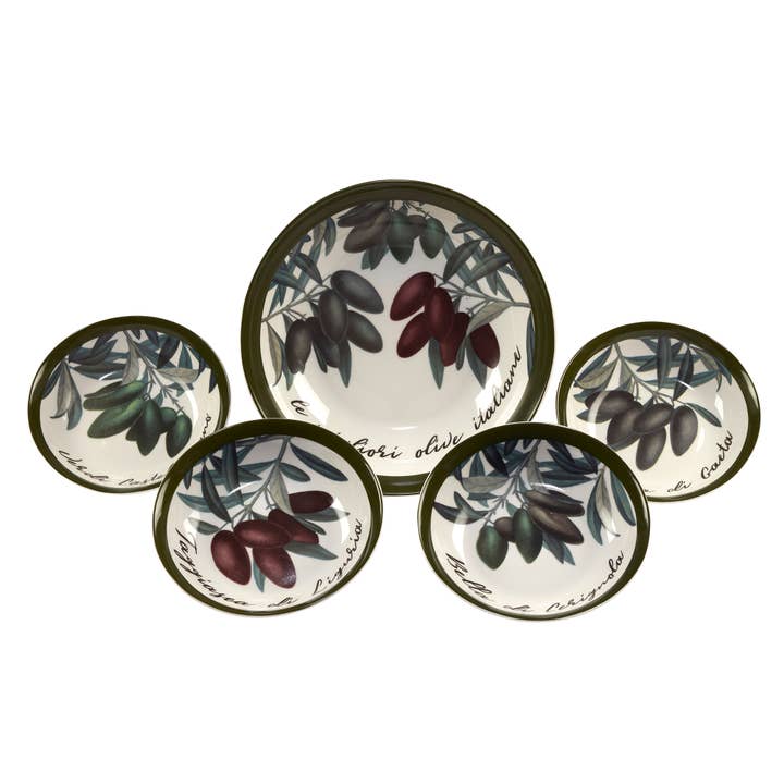 5 pc. Stoneware Pasta SetOlive d'Italia for wholesale by Certified International