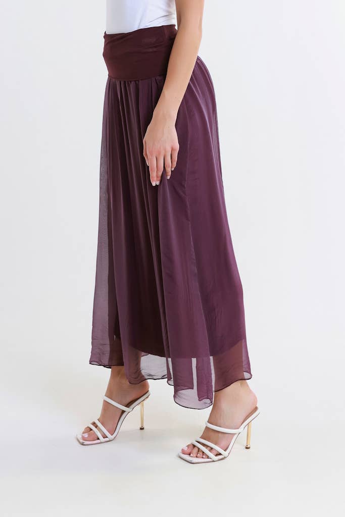 TINA Stephens Italy/Tees By Tina - Vendita all'ingrosso Gonna - Donna - Gonna in vita pieghevole in seta Brenda (SL204)28