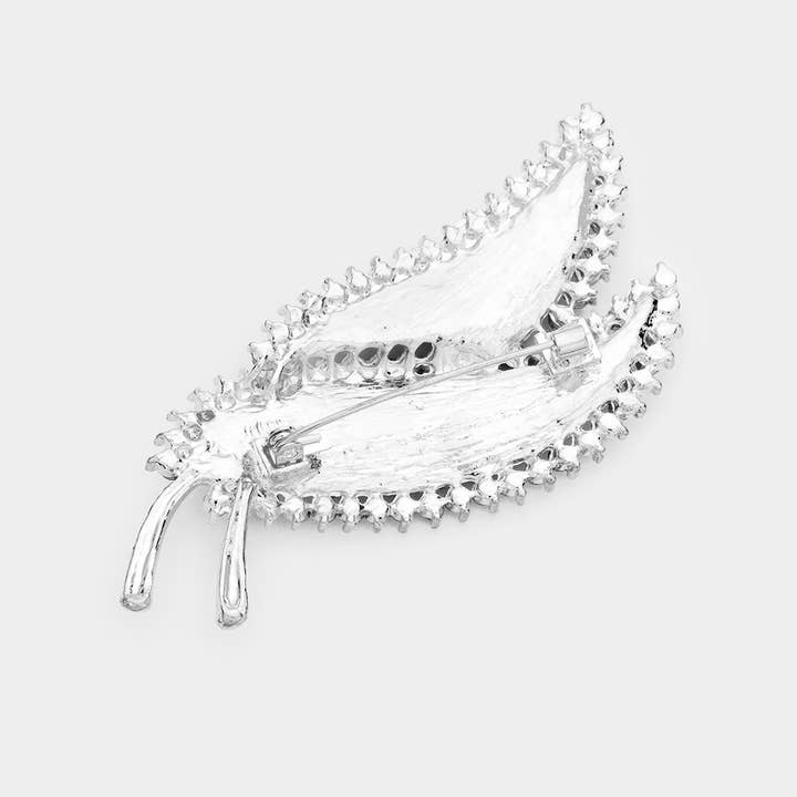 Sensibling Corp. – Großhandel Broschen – Strass-Pavé-Doppelblatt-Brosche3