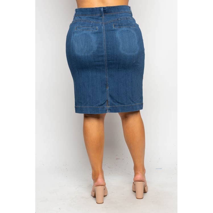 Curve Market - Vente Jupe – femme - Jupe crayon en jean grande taille2