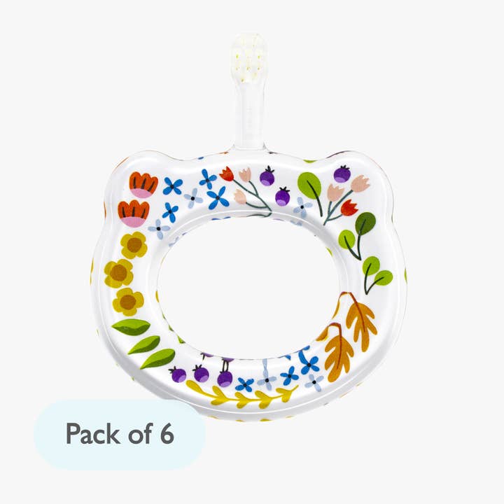 HAMICO -Innovative Toothbrush - Wholesale Toothbrush - Kids & Baby - Baby Training Toothbrush - Wildflowers | 6 Individual Packs