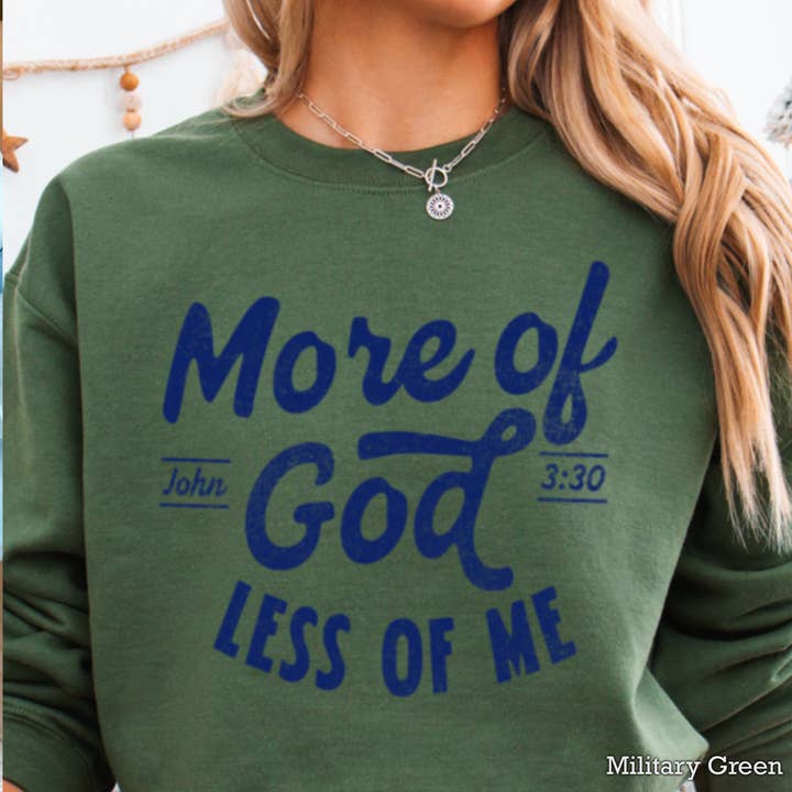 Shoppe SHC - Wholesale Graphic Sweatshirt - Women's - More Of God Christian Graphic Sweatshirt|Gildan13