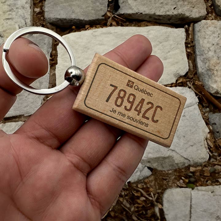 Harkak Creative - Wholesale Keychain - Unisex - Alberta Mini license plate keychain Canada gifts Tags2