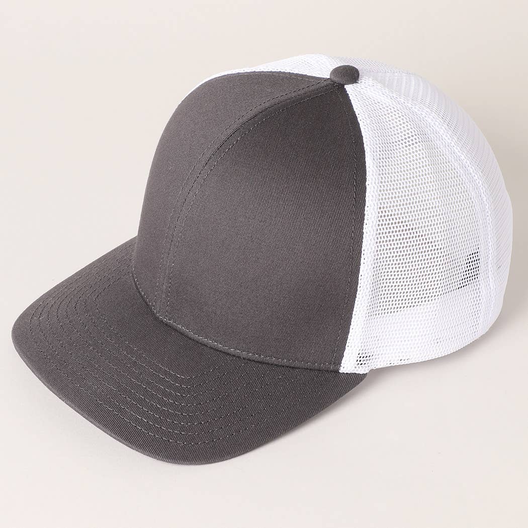 Fashion City - Wholesale Trucker Hat - Unisex - Two Tone Cotton Trucker Hat with Mesh Back7