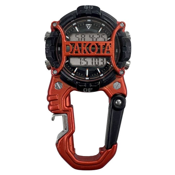 Dakota (Dakota Watch Company) - Vendita all'ingrosso Orologio da tasca - Unisex - Dakota Digital Cage Clip – Orologio da tasca da uomo, Arancione
