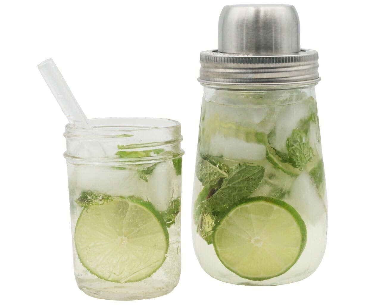 Mason Jar Lifestyle - Wholesale Cocktail Shaker - Mason Shaker Cocktail Shaker Lid with Stainless Steel Band7