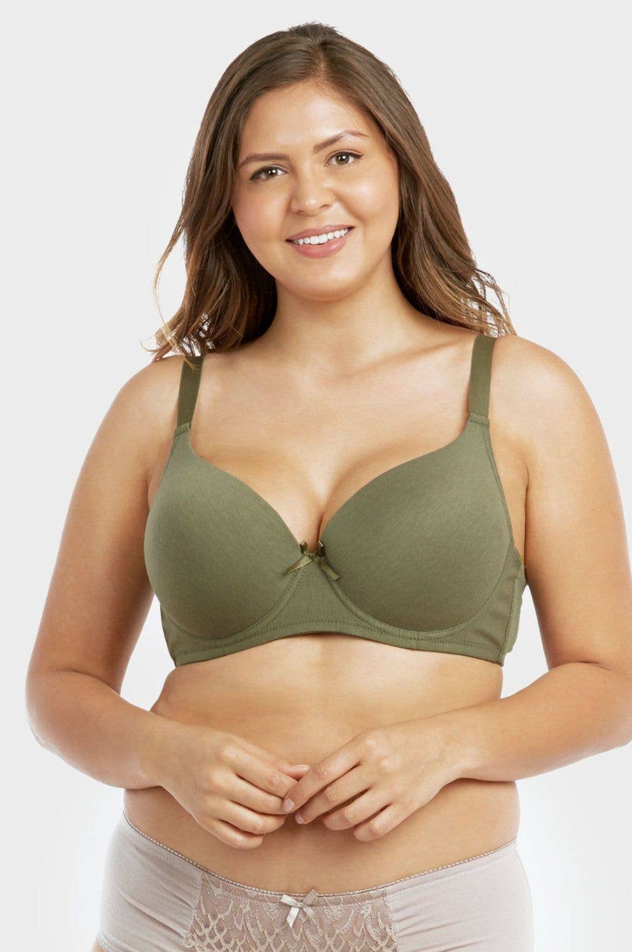 Lingerie Mart - Wholesale Bra - Women's - Sofra Ladies Full Cup Plain Cotton D Cup Bra BR4207PD7