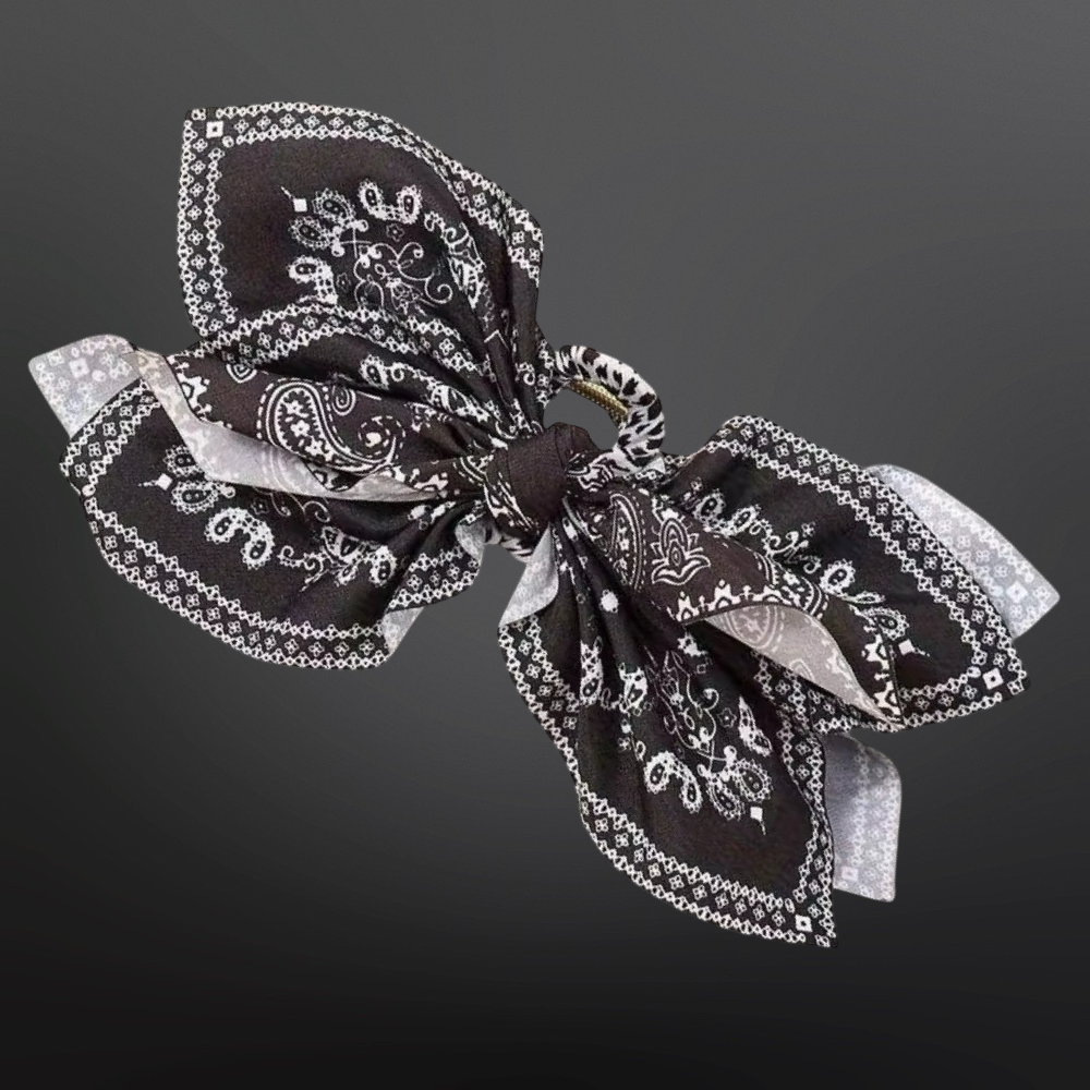 Westrian International - Vente Nœud pour cheveux – femme - Pince à cheveux occidentale à motif cachemire nœud bandana2