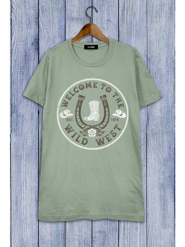 2&moon - Wholesale Screen Printed T-Shirt - Women's - Wild West Graphic Tee4