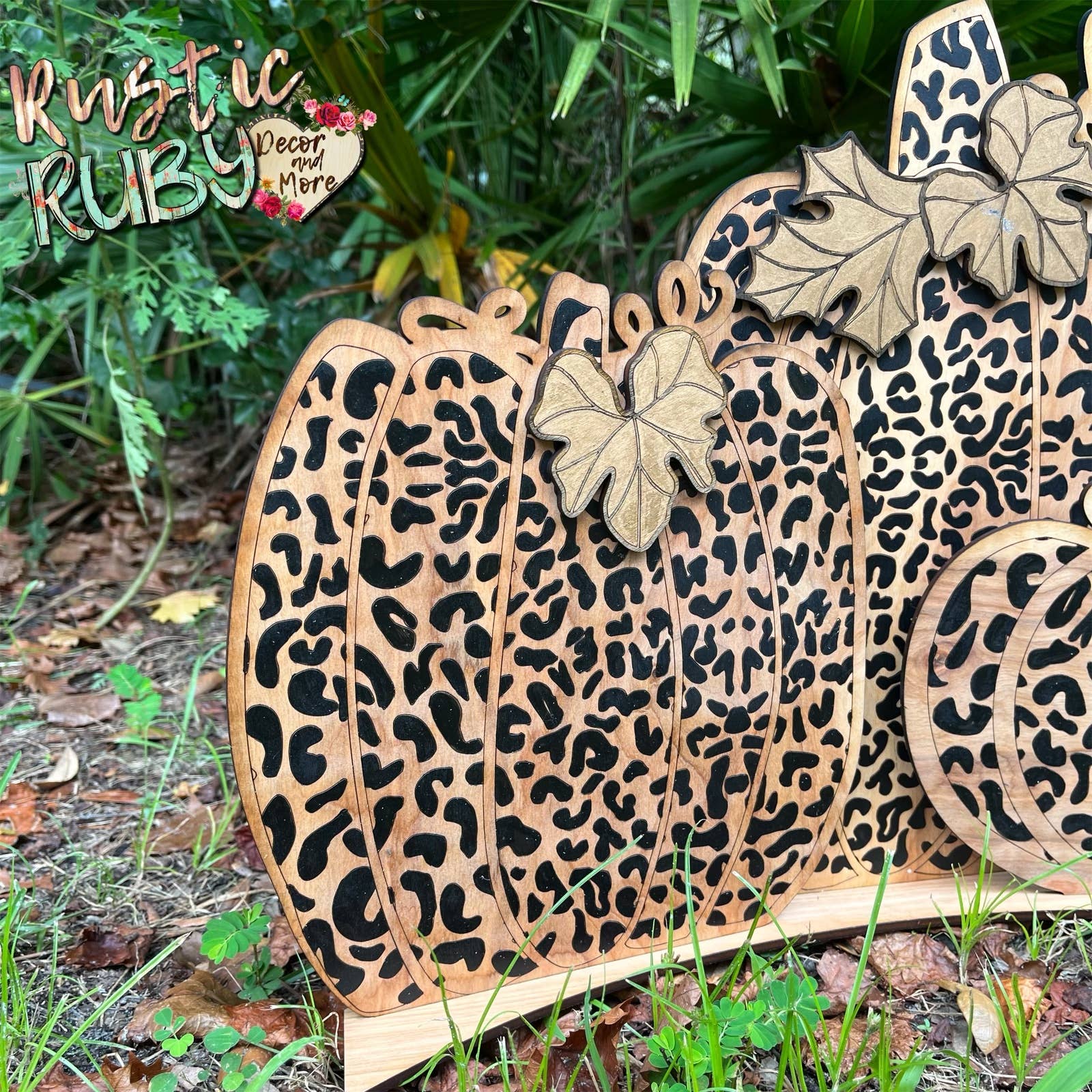 Rustic Ruby Decor and More LLC - Wholesale Decorative Tabletop Object - Cheetah Pumpkins6