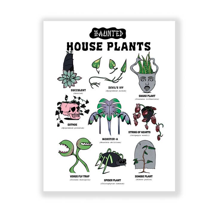 Haunted Houseplants Print for wholesale by HanFran