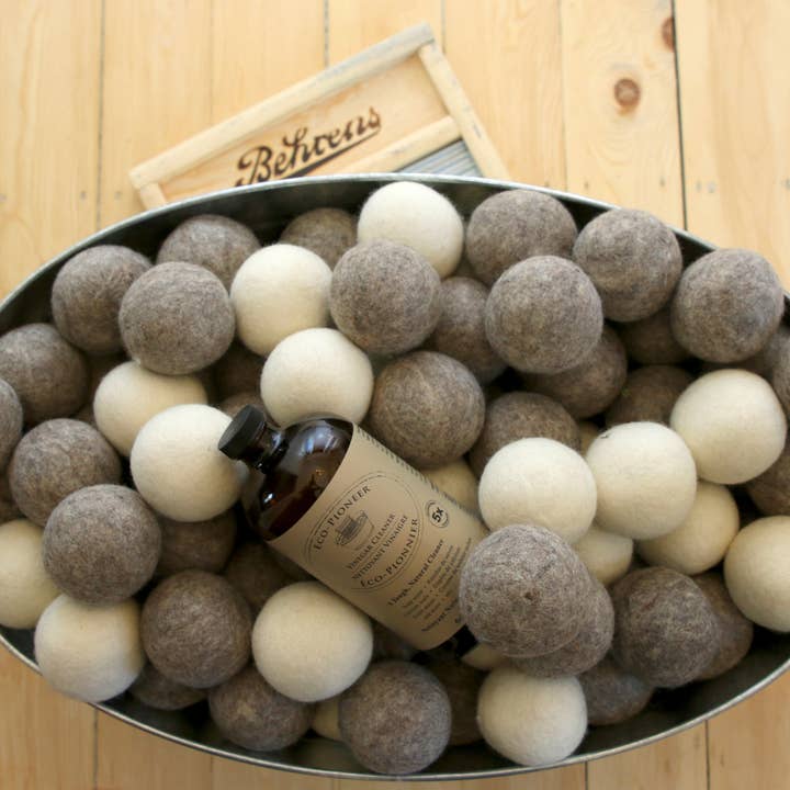 Séchoir à linge en feutre Ball Plain - Crème/Beige/Gris pour la vente par Fibres of Life - Wool & Felt