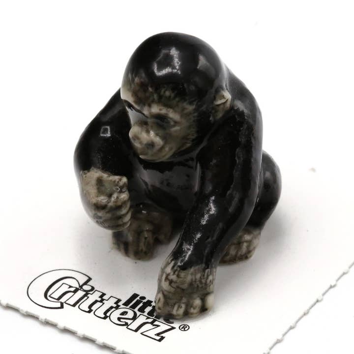 Trust Lowland Gorilla Baby Porcelain Miniature for wholesale by Little Critterz