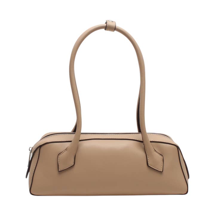 Borsa baguette classica a spalla, chiusura con zip per la vendita all'ingrosso da parte di BESTINI