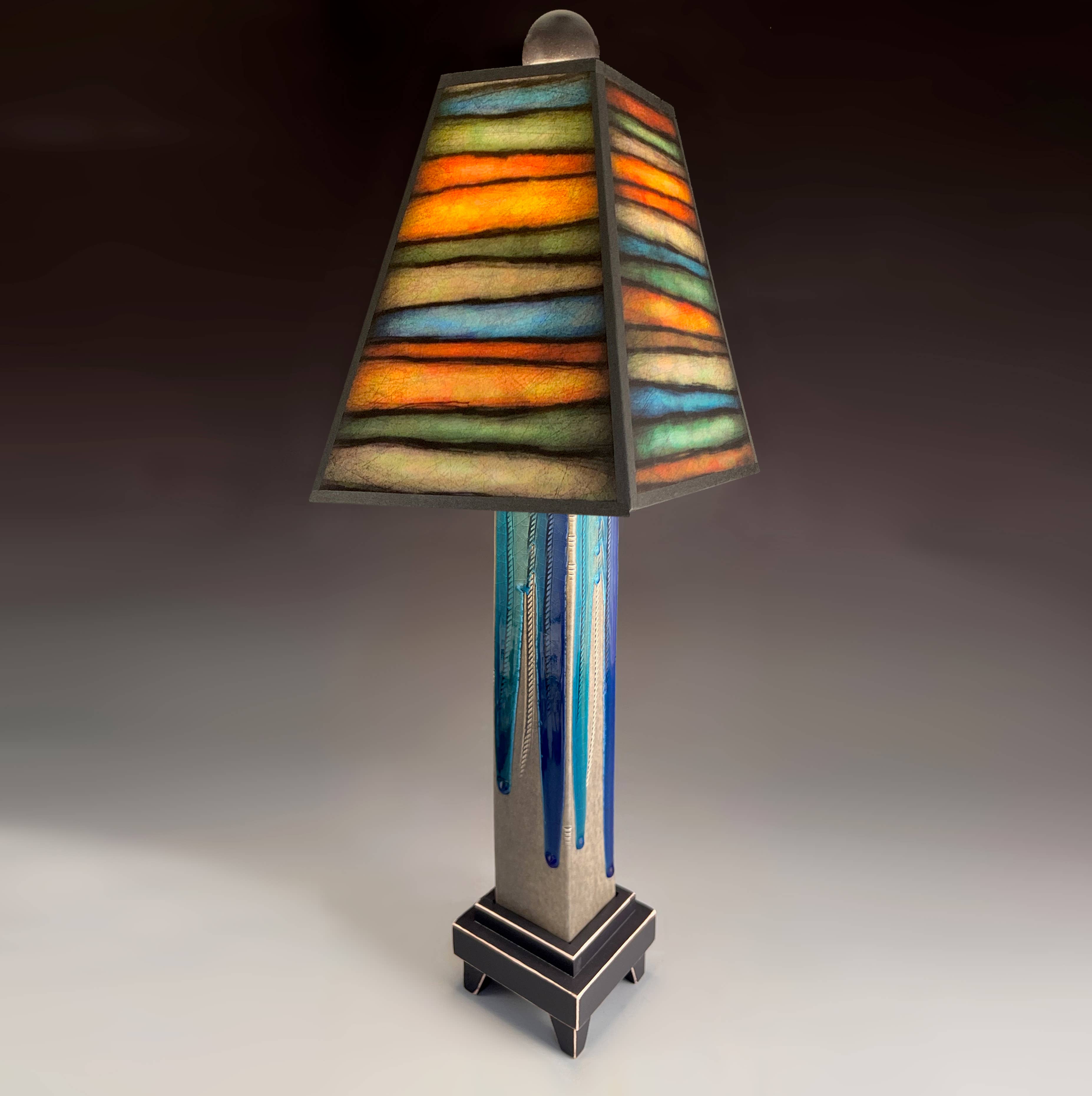 Macone Clay / Spooner Creek - Wholesale Accent/Desk Lamp - Q - Rough Stripes Lamp4