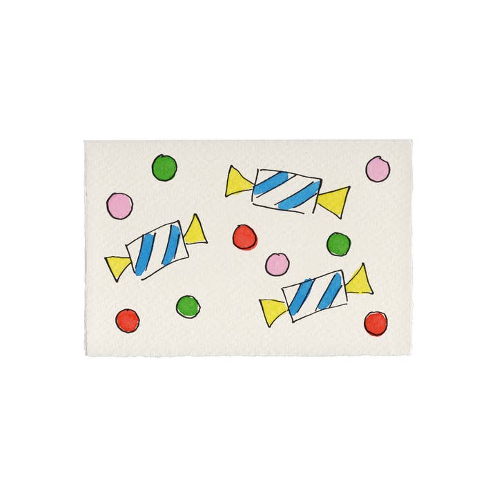 Snoepgoed kaart voor wholesale door Scribble & Daub