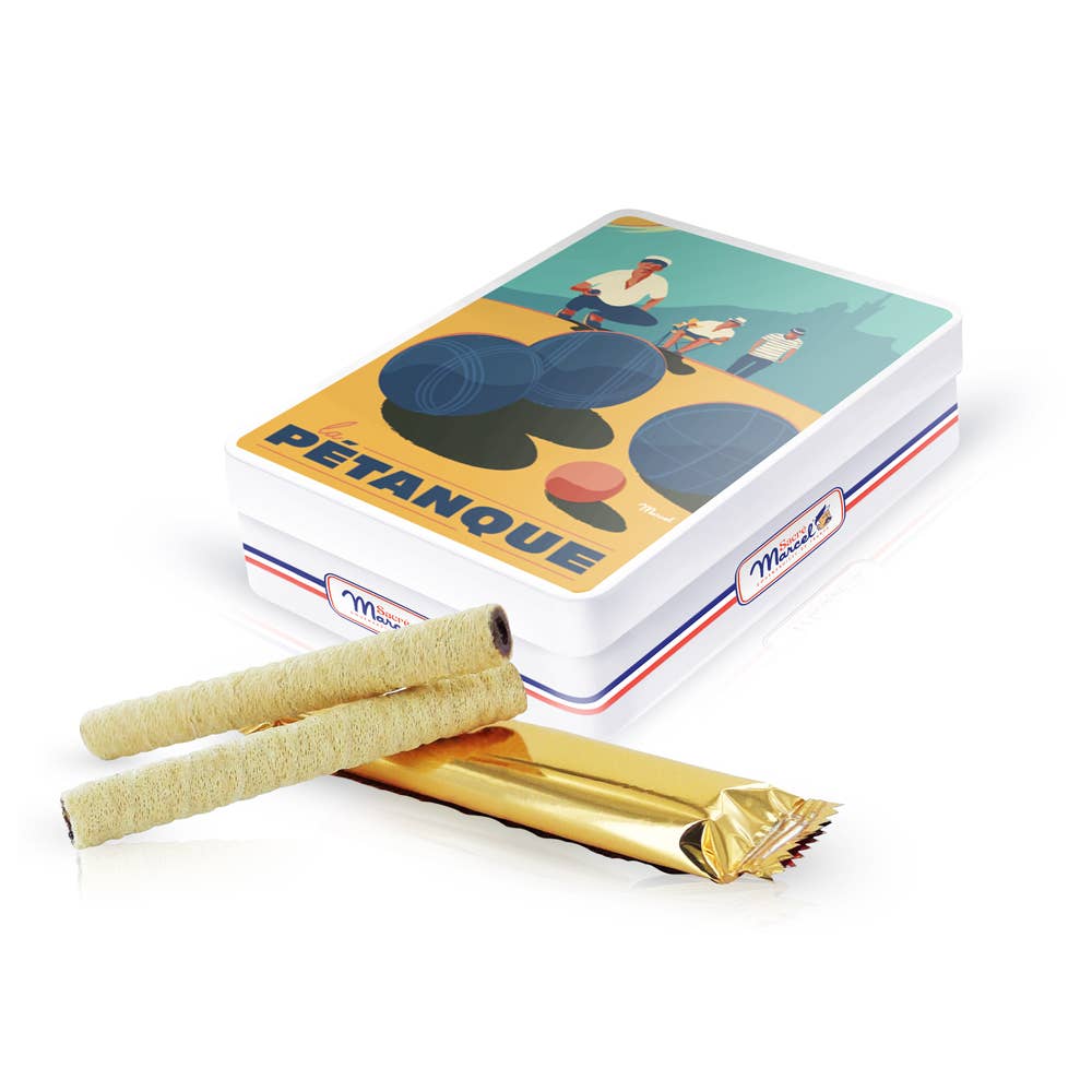 Sacré Marcel - Wholesale Chocolate Box - Metal Box "Pétanque" | chocolate wafer cigarettes3