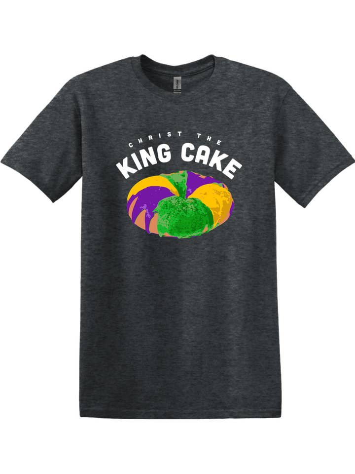 Sock Religious - Wholesale Screen Printed T-Shirt - Unisex - Christ the King Cake Adult T-Shirt4