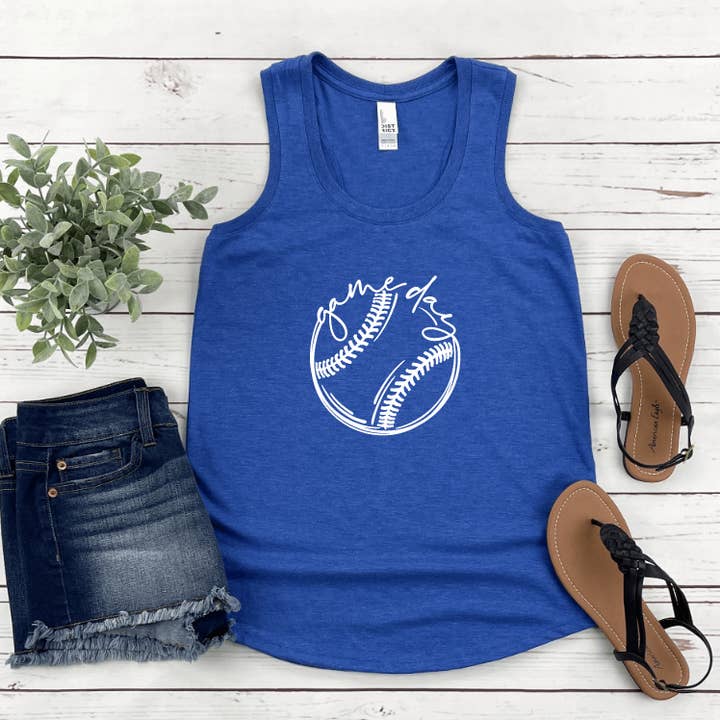 Baseball Wedstrijd Dag Tanktop #130 voor wholesale door Tron Tron Graphic Wear