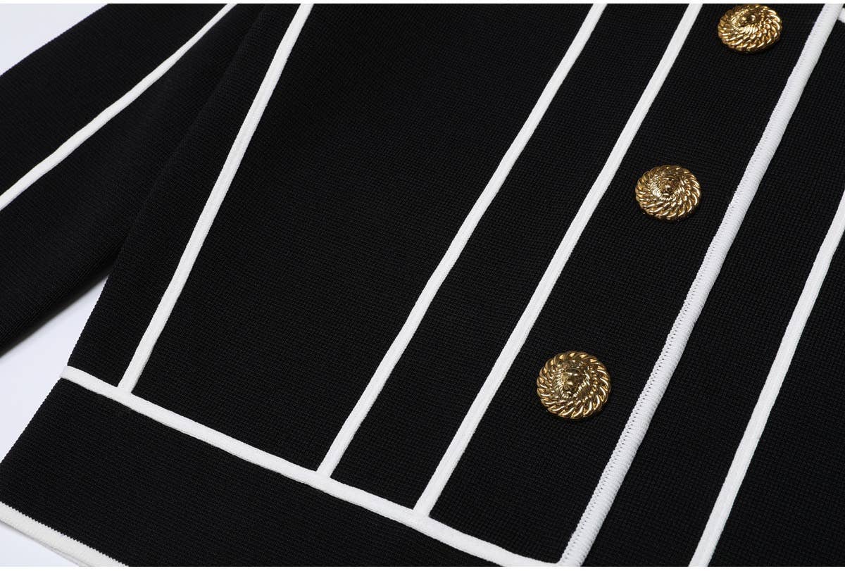 Productseeker – wholesale Top & pants set (NOT Loungewear) – Women's – SET276Y Striped Knit Cardigan Jacket and Casual Pants Set10