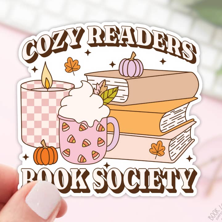 Pegatinas Cozy Readers Book Society/ Pegatinas Bookish para venta al por mayor de Book Lover Merch Shop