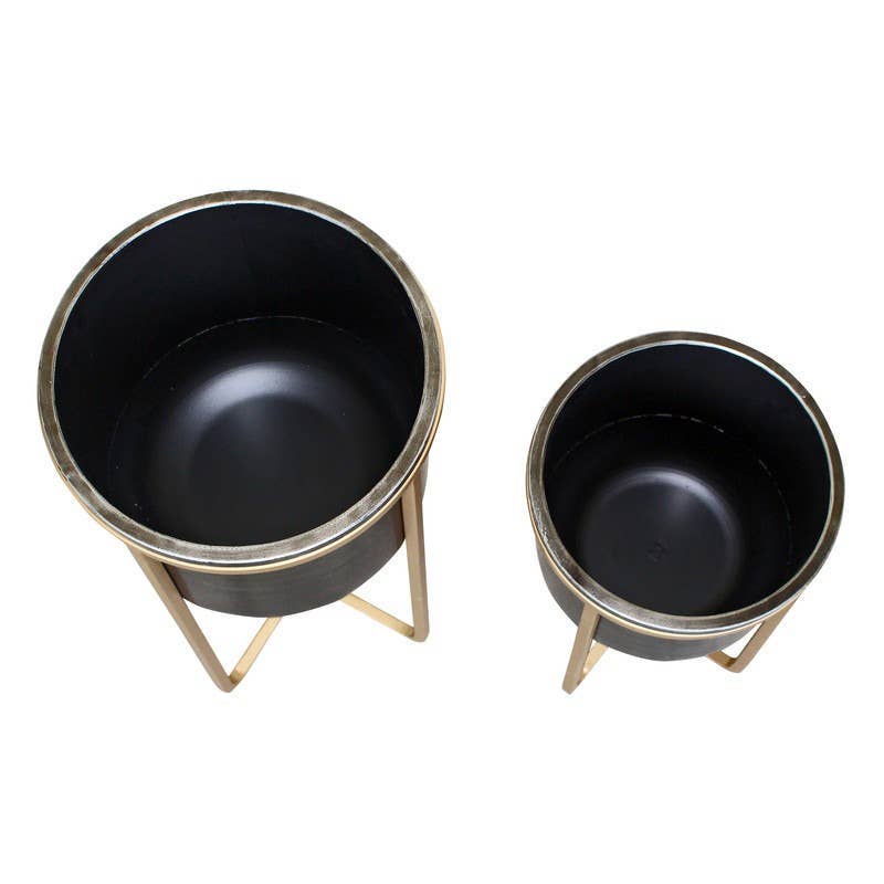 Aspire Home Accents - Wholesale Plant Pot - Rizzy Mid-Century Planters (Set of 2)2