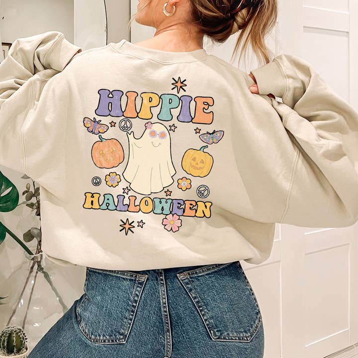 Sweat Halloween Hippie pour la vente par Great Tees