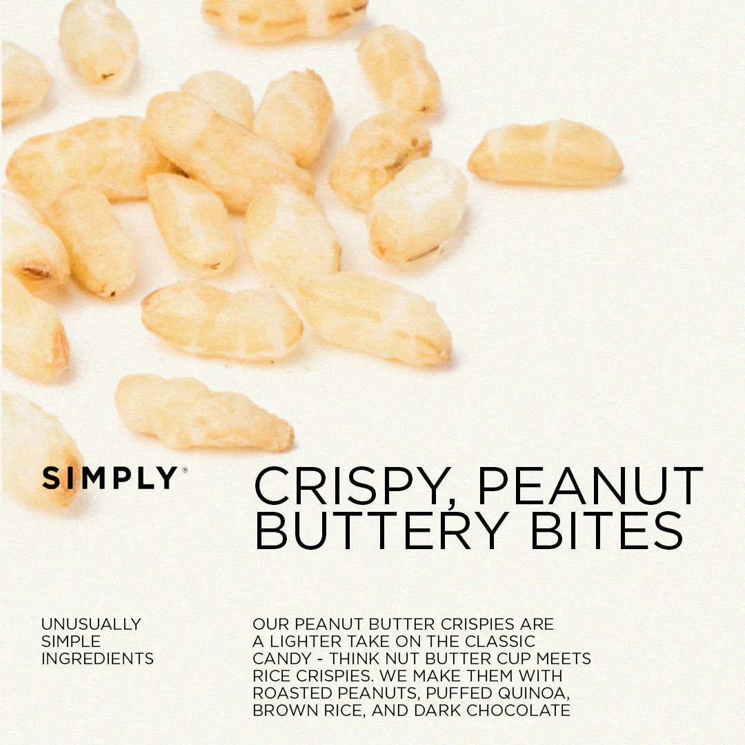 Simply Gum - Wholesale Chocolate Covered Sweets - Peanut Butter Crispies (4.7 oz Bags) | Pack of Six2